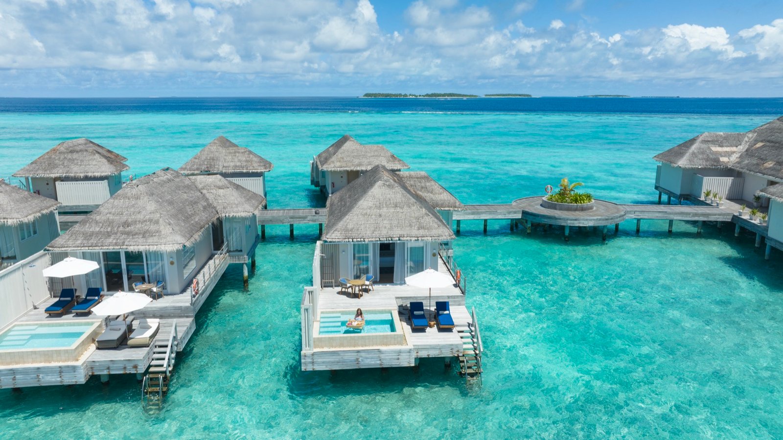 Baglioni Resort Maldives water villas above turquoise water