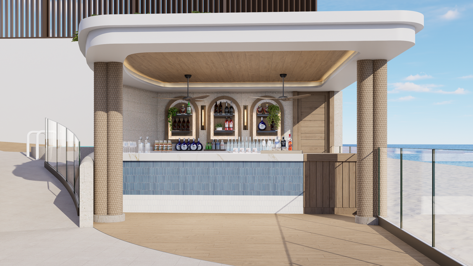 Beach Palace beach bar render