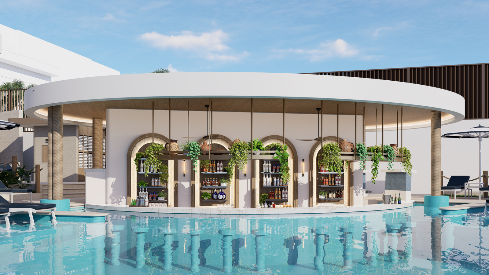 Beach Palace pool bar render