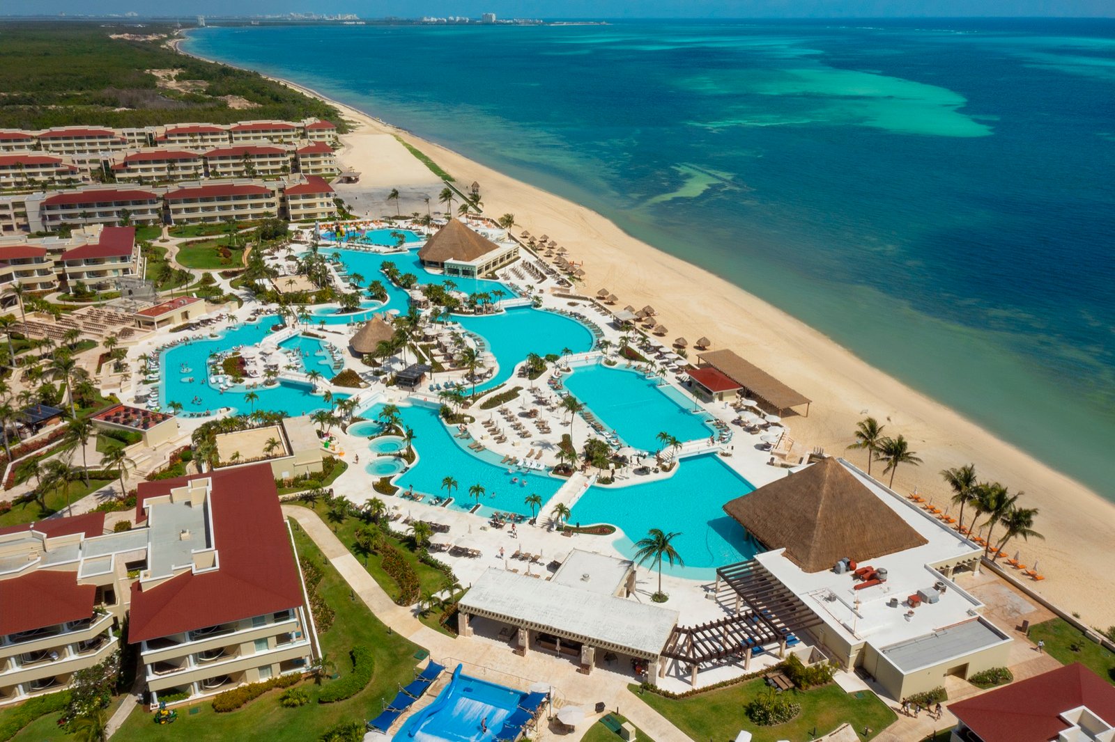 Moon Palace Cancun aerial pool view