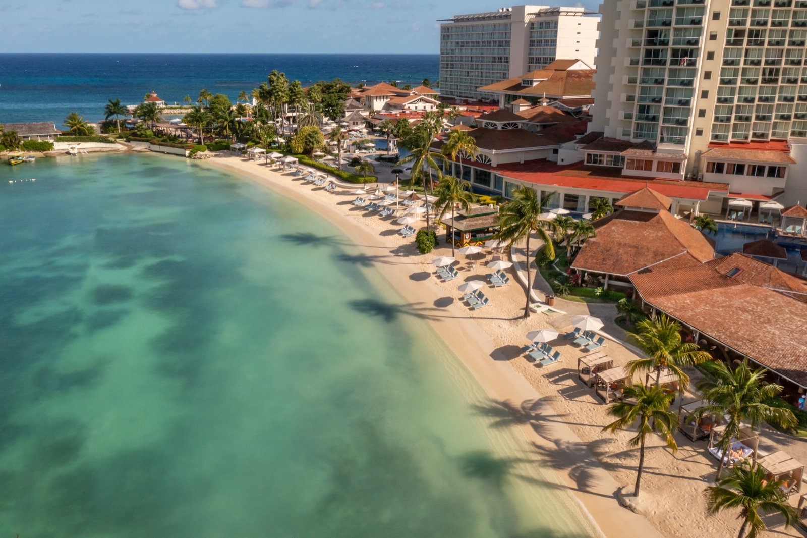 Moon Palace Jamaica aerial beach view